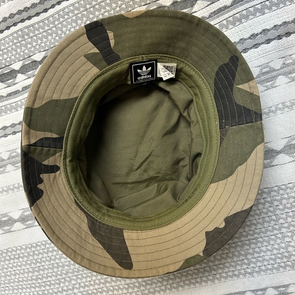 Adidas Camo Bucket Hat - Olive and Tan - Picture 4 of 4